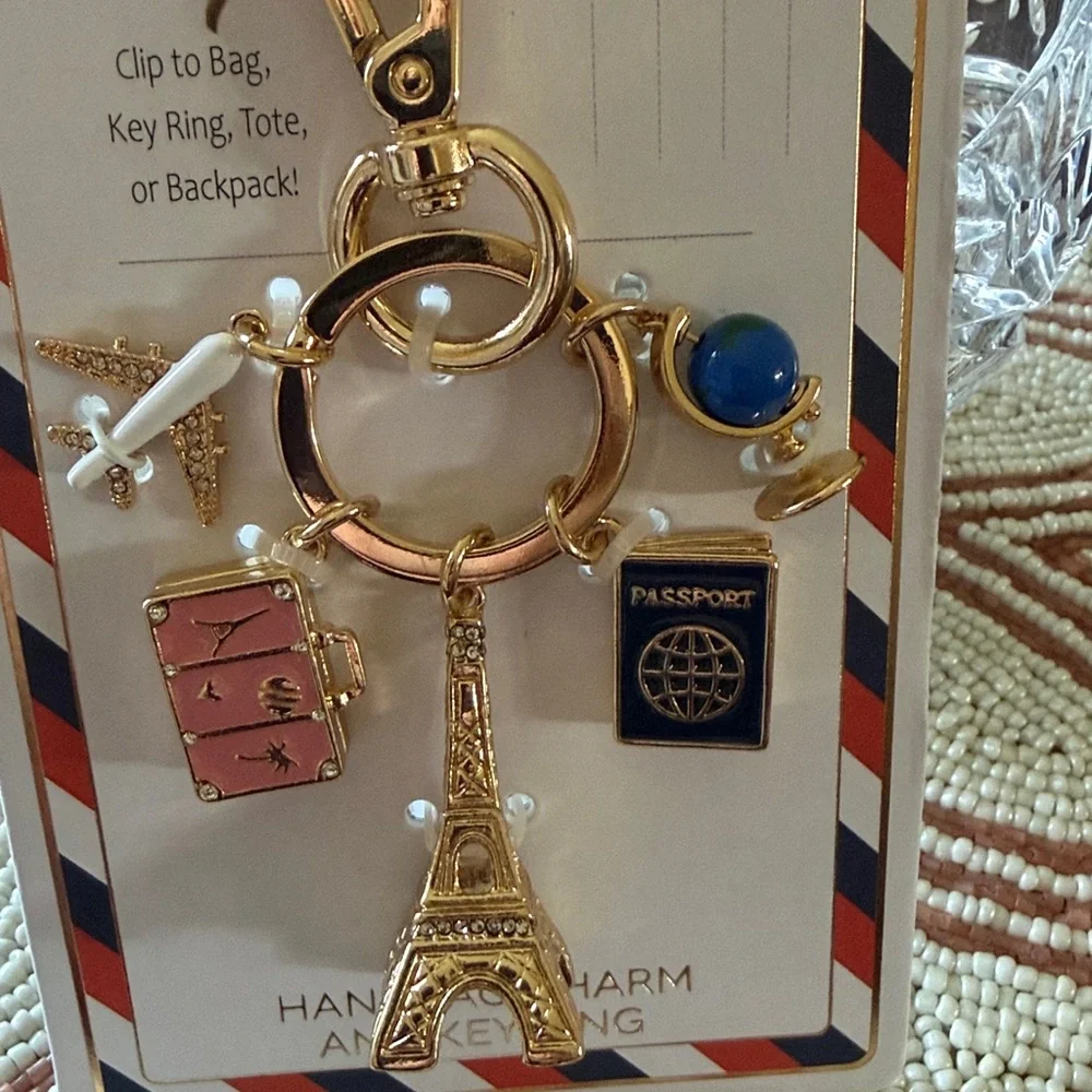 True to Form Travel Charm Key Ring/Bag Charm-NWT
